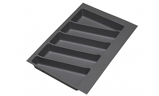 Лоток для кухонних приладів шир. 400/340мм сірий Volpato (Італія) з засувкою