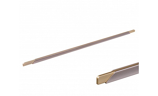 Ручка профільна DL 9389/0850 ChSl/GMt Шампань Рифлений/Матове Золото ДС