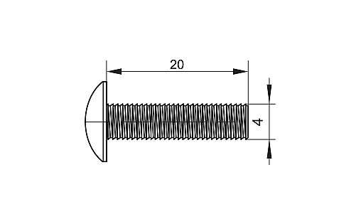 Гвинт 4х20мм, 100шт