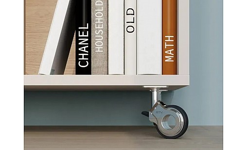 Меблевий ролик GIRA d 60 з фіксатором чорний   хром KM-GIRA-60MM-ZH-20 GTV