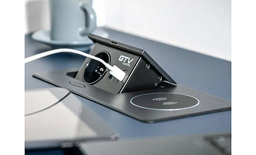 Удлинитель для офиса AVARO PLUS, 1 розетка SCHUKO USB А С WC 5W  провод 1,5 м алюминий AE-PB1SAVAP-53 GTV