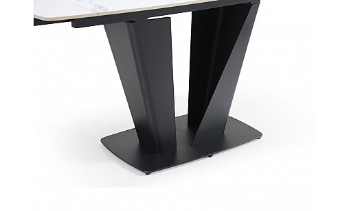 Стіл обідній Lamberg 1200(1600)*800*750 Polar White Glossy