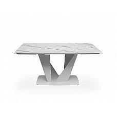 Стіл обідній Lamberg 1600(2400)*900*750 Snow White Matt/white legs