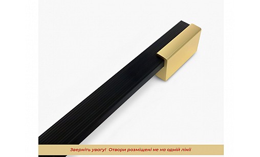 Ручка Bravo Viola (Long Viola) 960 мм чорний золото FX-184-960-04/16