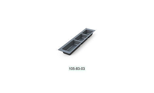 Лоток TRAYBOND 107 мм с тройным отделением, антрацит, 105-83-03-309