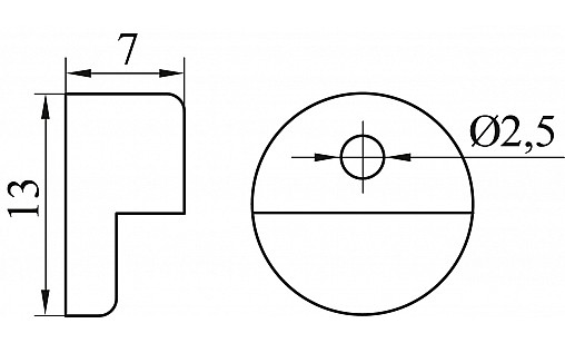 Держатель зеркала с шурупом прозрачный ДС Держатель зеркала с шурупом прозрачный ДС