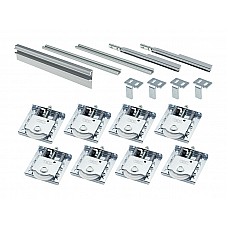 Розсувна система на 2 двері (верх / низ направ. 2,5м, довід. На 2 двері (4 шт)) 101-99-73-601, ZETA 02