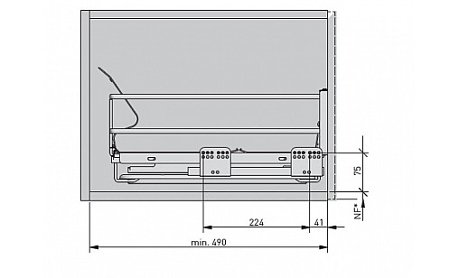 Комплект напрямних для висувних сушок OC-SZD MOVIX PRO з доведенням Комплект напрямних для висувних сушок OC-SZD MOVIX PRO з доведенням
