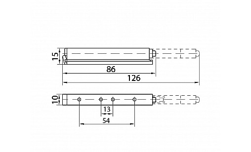 Відстріл накладний на пружині сірий