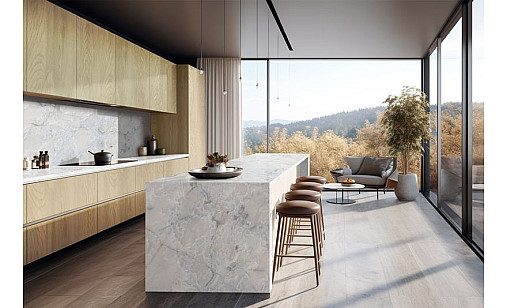 Столешница LUXEFORM S353 Мармор Лаура 2U R6 3050х900х28 мм Столешница LUXEFORM S353 Мармор Лаура 2U R6 3050х900х28 мм