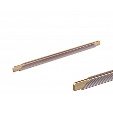 Ручка профільна DL 9389/352 ChSl/GMt Шампань Рифлений/Матове Золото ДС