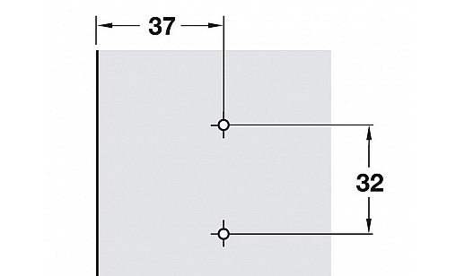Монтажна планка Metalla А хрестова 0 мм під шуруп 311.98.500 Hafele
