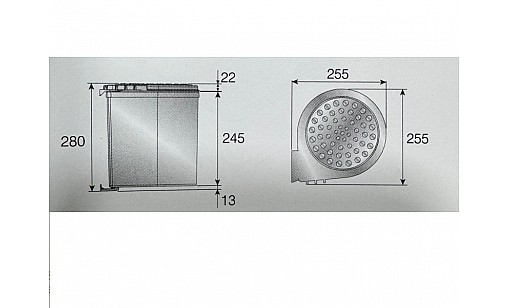 Відро для сміття MESAN 6л, h=280мм d=225мм пластик, біле 105-71-04-302