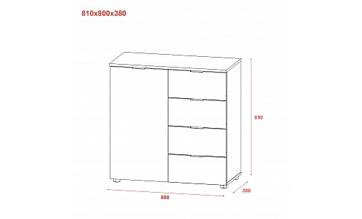 Комод ASTI-1 Графітовий