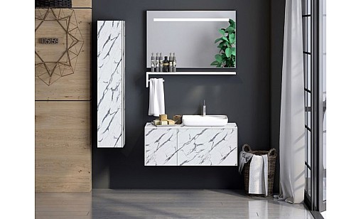 Компакт-плита LUXEFORM L/W640/C Мармур Пароський / біле ядро 1795х649х12 мм