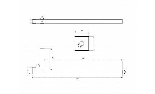 Крючок к системе для прихожей WL 17 BLKM Чорный Матовый ДС