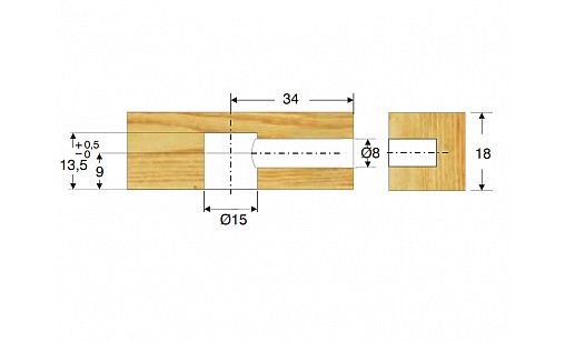 Мініфікс ексцентрик для ДСП 18 мм, 102-01-28-413 Мініфікс ексцентрик для ДСП 18 мм, 102-01-28-413