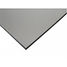 Компакт-плита FunderMax 0328 FH Brushed Aluminium / чорне ядро 2040х1300х12 мм