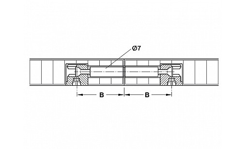 Болт стяжки мініфікс подвійний сталь 68 мм для отворів 7мм Hafele 262.28.286