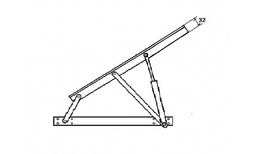 Механизм подъема кровати на газовых амортизаторах МТ-044 нагрузка 1000N (100кг)