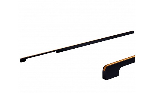 Ручка профільна DL 7955/ 960 BLKM/ChGl Чорний Матовий/Шампань Золото ДС