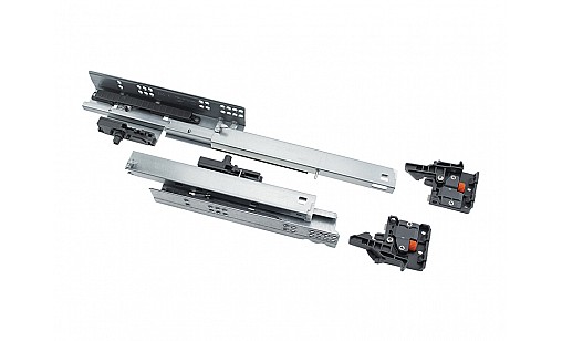 ДТС Направляющая скрытого монтажа 18mm L-350 полного выдвижения Tip-on FF80350HX