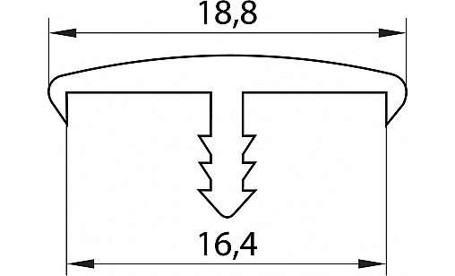 Профиль гибкий Т-образный под плиту 16мм   Ольха структурный  19501 ДС