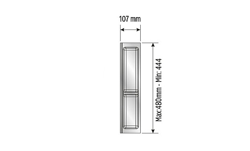 Лоток TRAYBOND 107 мм с двойным отделением, антрацит, 105-83-02-309 Лоток TRAYBOND 107 мм с двойным отделением, антрацит, 105-83-02-309