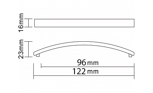 Ручка DN 87/96 G5 Никель Матовый (Сатин) ДС ОптимаЛайн