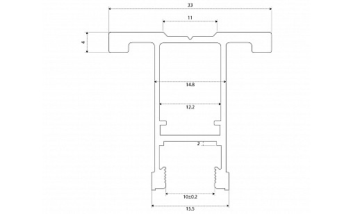 Профиль вертикальный СЛИМ L-5,1м (вес-0,489/м) Черный Матовый ДС Профиль вертикальный СЛИМ L-5,1м (вес-0,489/м) Черный Матовый ДС