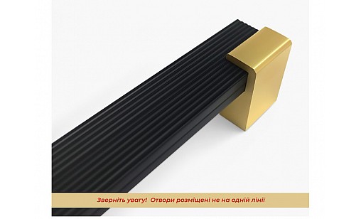 Ручка Bravo Viola (Long Viola) 128 мм чорний золото FX-184-128-04/16