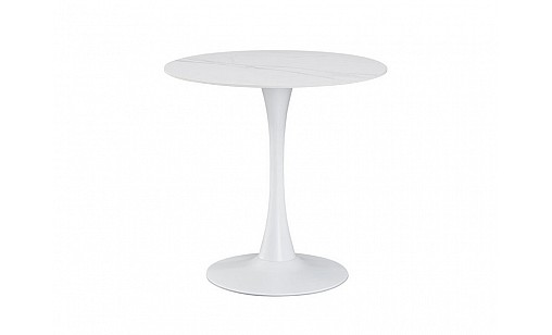 Стіл обідній ОПАЛ D800*760 білий/білий Стіл обідній ОПАЛ D800*760 білий/білий