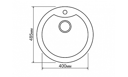 Мойка BRETTA RONDO 485*485 песчаный Мойка BRETTA RONDO 485*485 песчаный