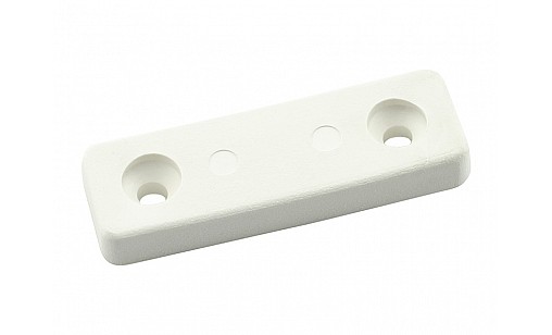 Ніжка під 2 саморізи пластик 5х15х50мм Біла ДС