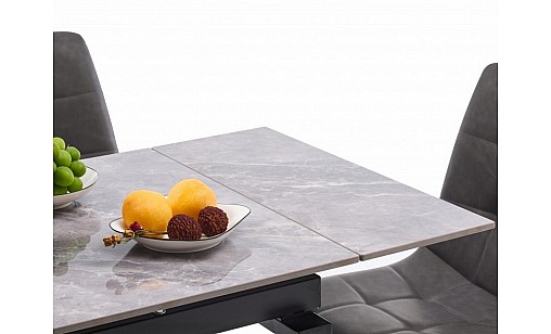 Стіл обідній ОРІОН 1000(1500)*700*760 армані грей/чорний