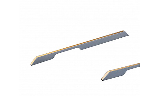 Ручка профільна DL 9355/0480 GR/GSl Графіт/Золото Рифлене ДС