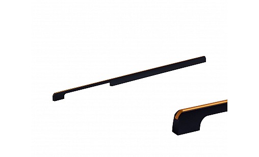 Ручка профільна DL 7955/ 480 BLKM/ChGl Чорний Матовий/Шампань Золото ДС