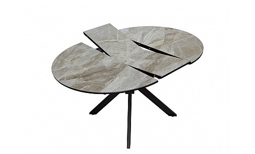 Стол обеденный Atlas 1050(1380)*760 Italy grey Glossy