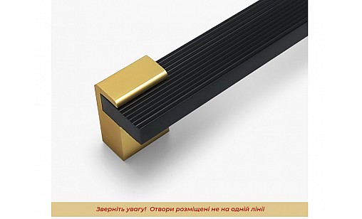 Ручка Bravo Viola (Long Viola) 320 мм чорний золото FX-184-320-04/16