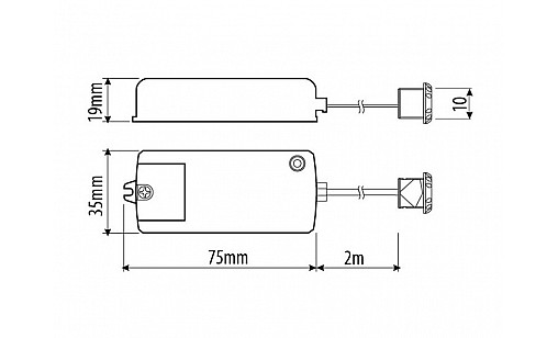 Бесконтактный функциональный датчик к шкафам на открытие дверей AE-WBEZDB-10S GTV
