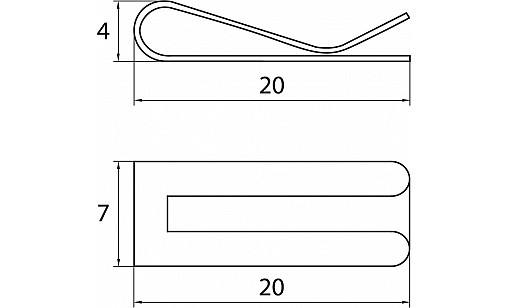 Зажим щетки пылезащитной для профиля ДС ОптимаЛайн Зажим щетки пылезащитной для профиля ДС ОптимаЛайн