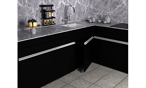 Ручка-профiль Н-2 16мм L-3,95м накладна AL Алюміній ДС СтандартЛайн