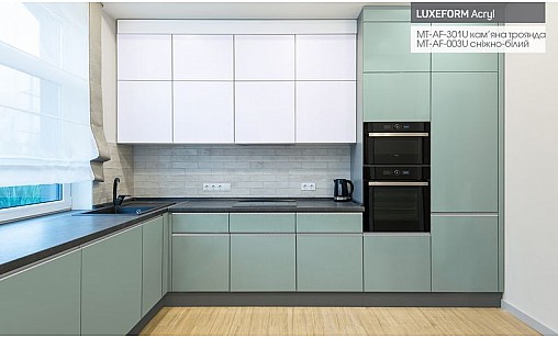 Панель МДФ LUXEFORM MT-AF-003U AS Белый Снег Матовый (пластик в декор) 2800х1300х18,4 мм - Acryl TopX 1800 (standard)