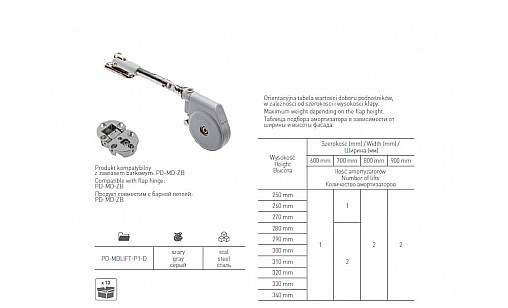 Ліфт масляний нижній VIM (коротке плече) PD-MDILIFT-P1-D GTV