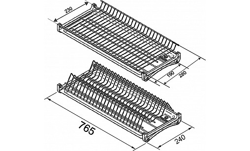 Сушилка для посуды в секцию 800мм  ДС ЕвроЛайн