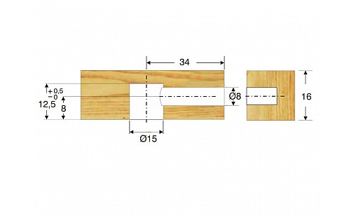 Мініфікс ексцентрик для ДСП 16 мм, 102-01-29-413 Мініфікс ексцентрик для ДСП 16 мм, 102-01-29-413