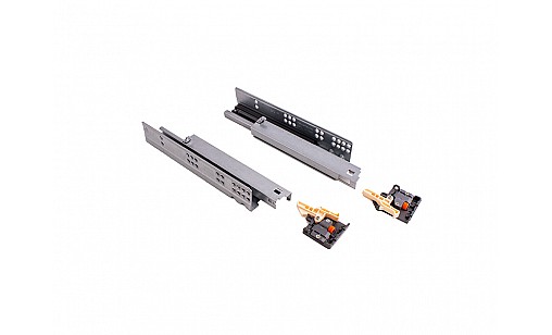 ДТС Направляющая скрытого монтажа L-400 полного выдвижения Tip-on 3D DF10400H