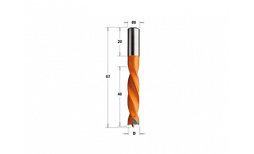 Свердло HW D-8 I-40 L-67 LH (307.080.12) СМТ