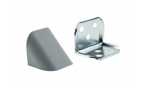 Уголок металлический двойной с накладкой серый  ДС