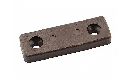 Ніжка під 2 саморізи пластик 5х15х50мм Горіх Темний ДС